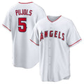 Los Angeles Angels #5 Albert Pujols White HeidiMiller Home Retired Player Replica Jersey