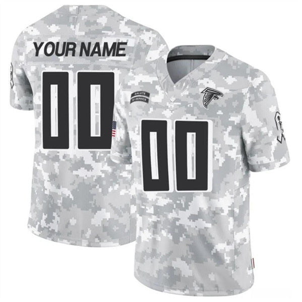 Custom A.Falcons Active Player 2024 F.U.S.E Arctic Camo HeidiMiller Salute to Service Limited Stitched Jersey
