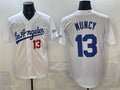 Los Angeles Dodgers #13 Max Muncy White HeidiMiller Alternate Stadium Stitched Jersey