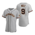 San Francisco Giants #9 Brandon Belt Gray HeidiMiller Road Jersey