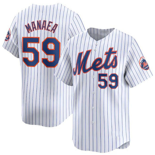 New York Mets #59 Sean Manaea White HeidiMiller 2024 Home Limited Stitched Jersey