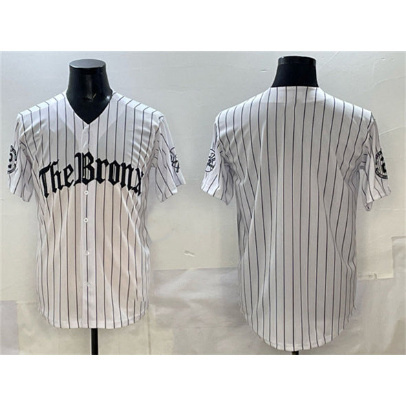 New York Yankees Blank White HeidiMiller Pinstripe 'Gothic Legacy Edition' Vapor Premier Limited Stitched Jersey