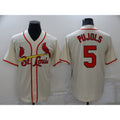 St. Louis Cardinals #5 Albert Pujols Cream HeidiMiller Stitched Cool Base Jersey