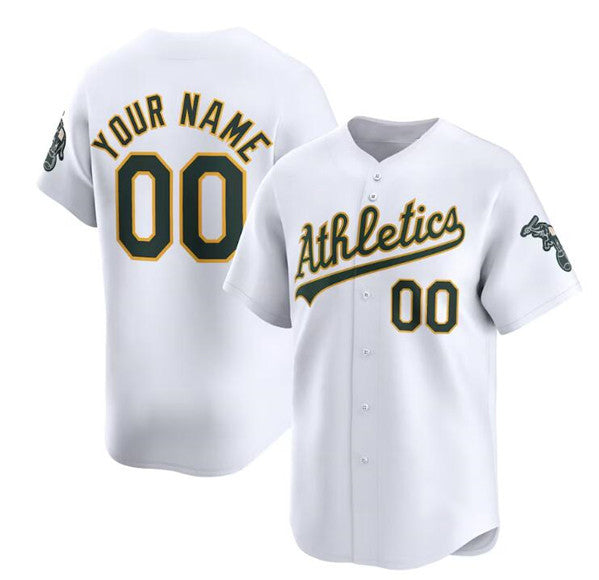 Custom Oakland Athletics Active Player White HeidiMiller Home Limited Stitched Jersey