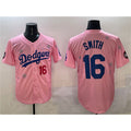 Los Angeles Dodgers #16 Will Smith Pink HeidiMiller 2025 Tokyo Series Limited Stitched Jersey