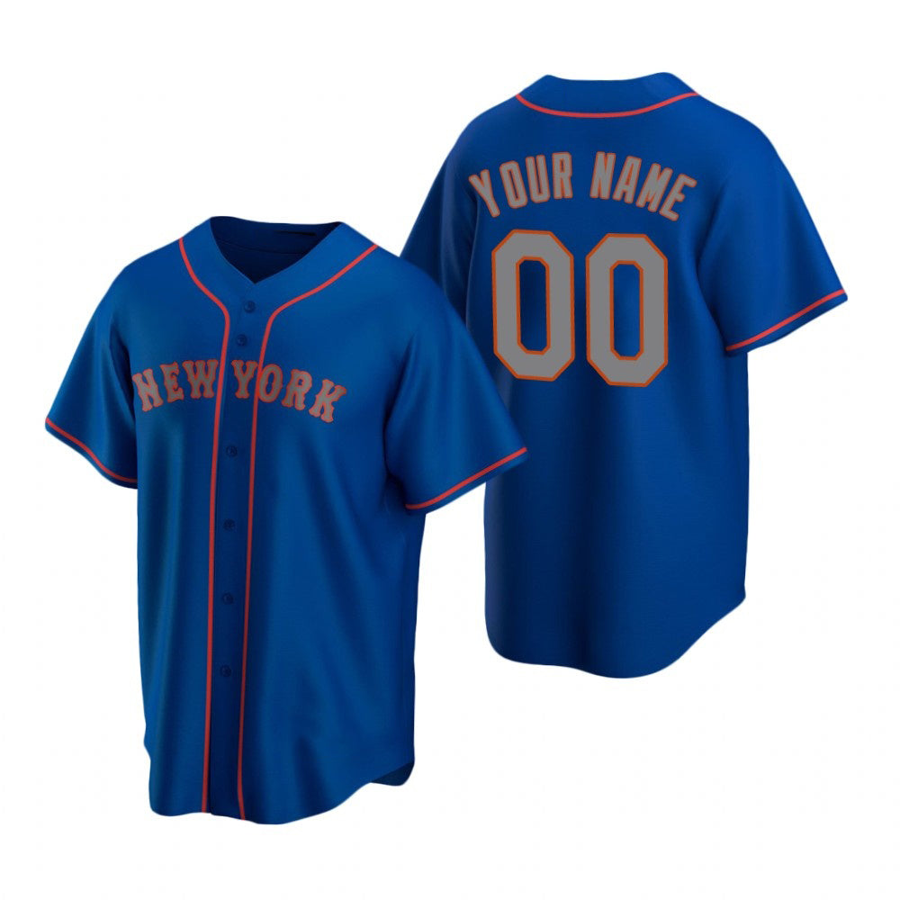 Custom New York Mets Royal HeidiMiller Stitched Cool Base Road Jersey
