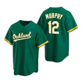 Oakland Athletics #12 Sean Murphy Green HeidiMiller Cool Base Stitched Jersey 2