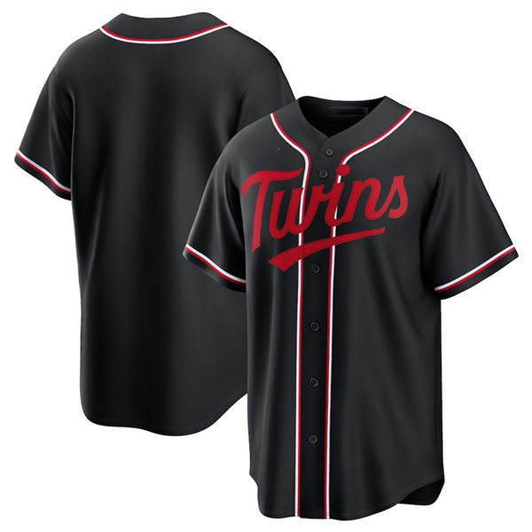 Minnesota Twins Blank Black HeidiMiller Out Stitched Jersey