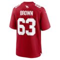 A.Cardinals #63 Evan Brown Cardinal HeidiMiller Team Game Jersey