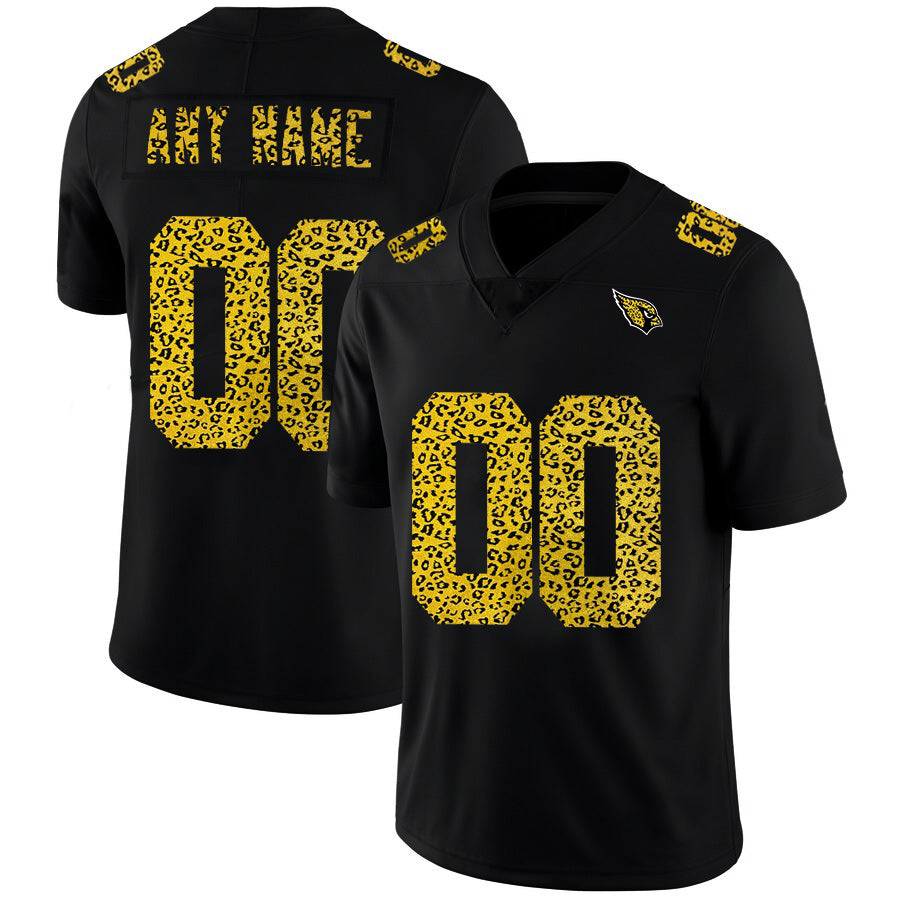 Custom A.Cardinals Black HeidiMiller Leopard Print Fashion Vapor Limited Jersey