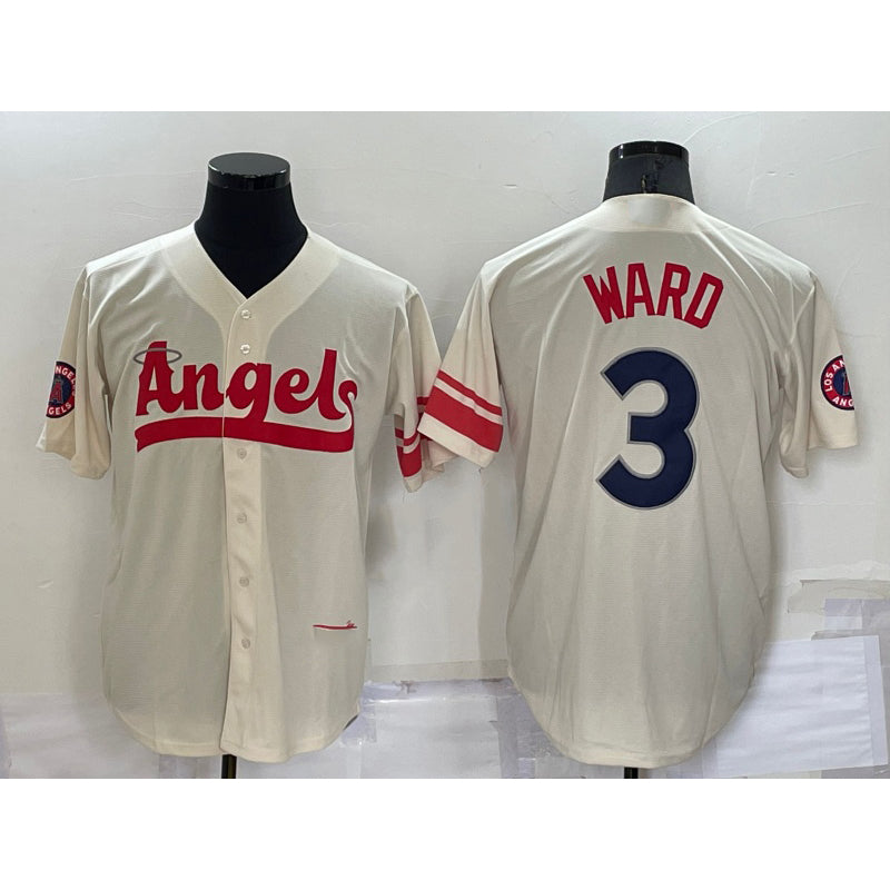 Los Angeles Angels #3 Taylor Ward Cream HeidiMiller 2022 City Connect Cool Base Stitched Jersey