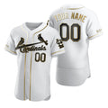 Custom St. Louis Cardinals White HeidiMiller Stitched Flex Base Golden Edition Jersey