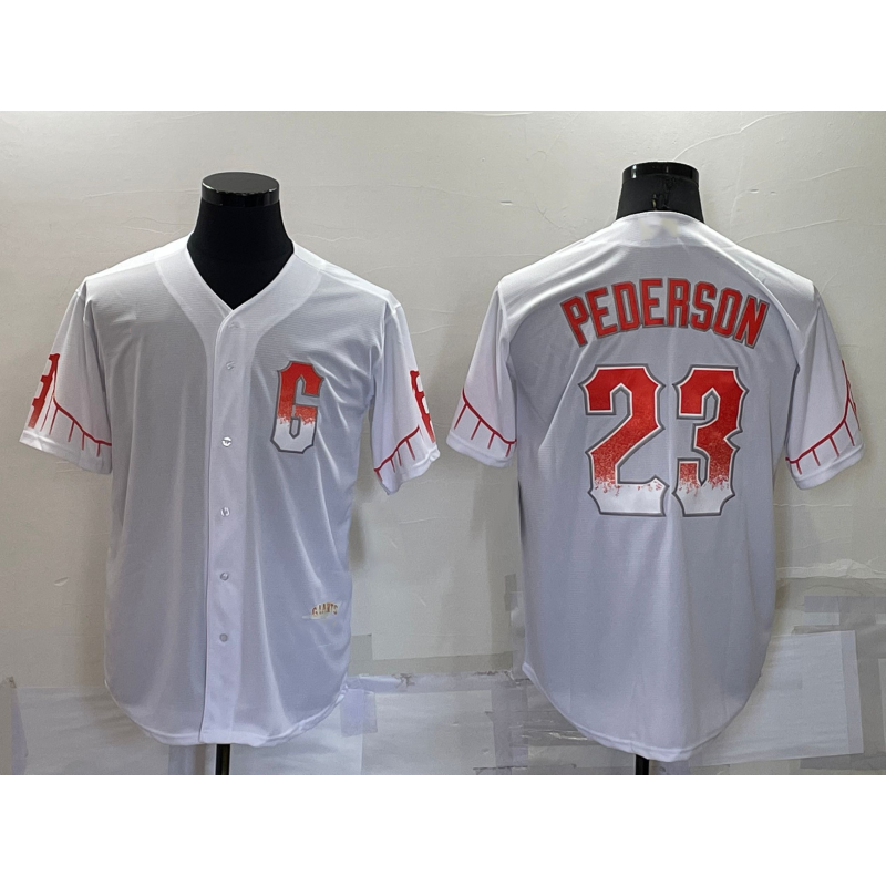 San Francisco Giants #23 Joc Pederson White HeidiMiller 2021 City Connect Stitched Cool Base Jersey
