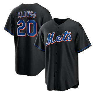 New York Mets #20 Pete Alonso Black HeidiMiller 2022 Cool Base Stitched Jersey