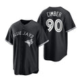 Toronto Blue Jays #90 Adam Cimber Black White HeidiMiller Collection Jersey