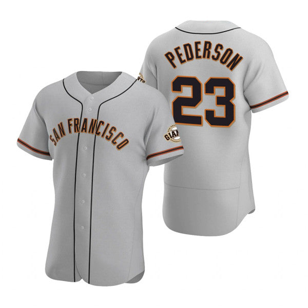 San Francisco Giants #23 Joc Pederson Gray HeidiMiller Flex Base Stitched Jersey