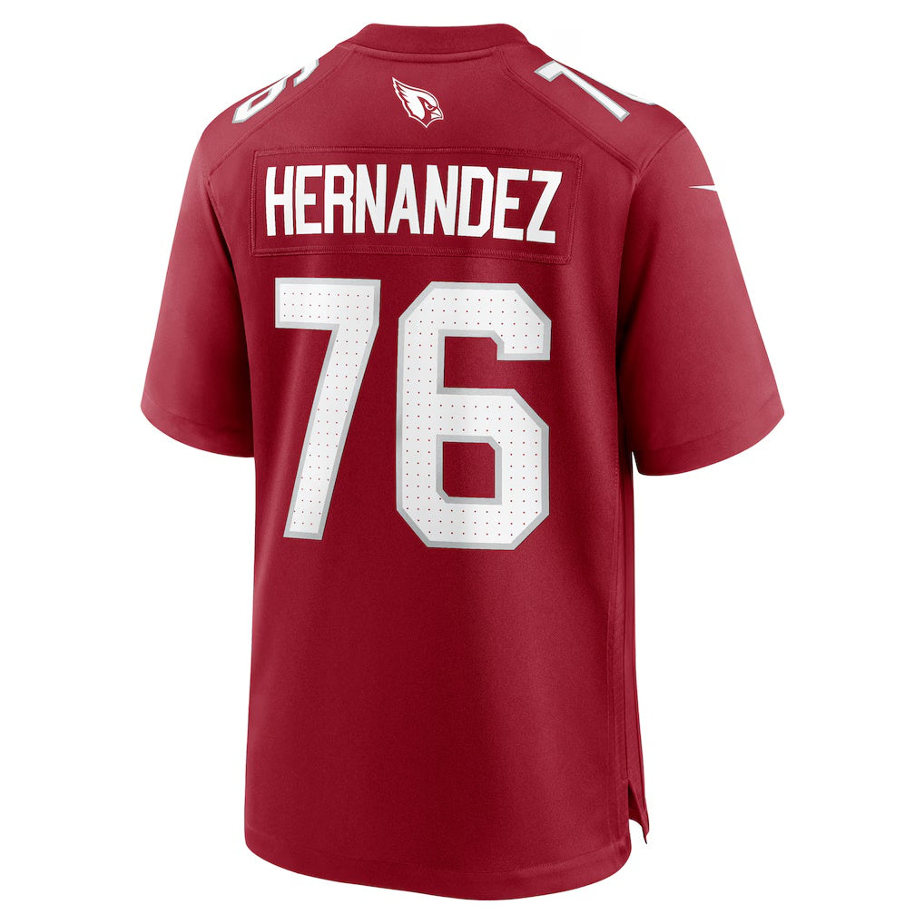 A.Cardinals #76 Will Hernandez Cardinal HeidiMiller Team Game Jersey