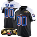 Custom B.Bills Active Player Black White HeidiMiller 2023 F.U.S.E. AFC East Champions Ptach Stitched Jersey