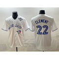 Toronto Blue Jays #22 Ernie Clement White HeidiMiller 2025 World Series Home Cool Base Stitched Jersey