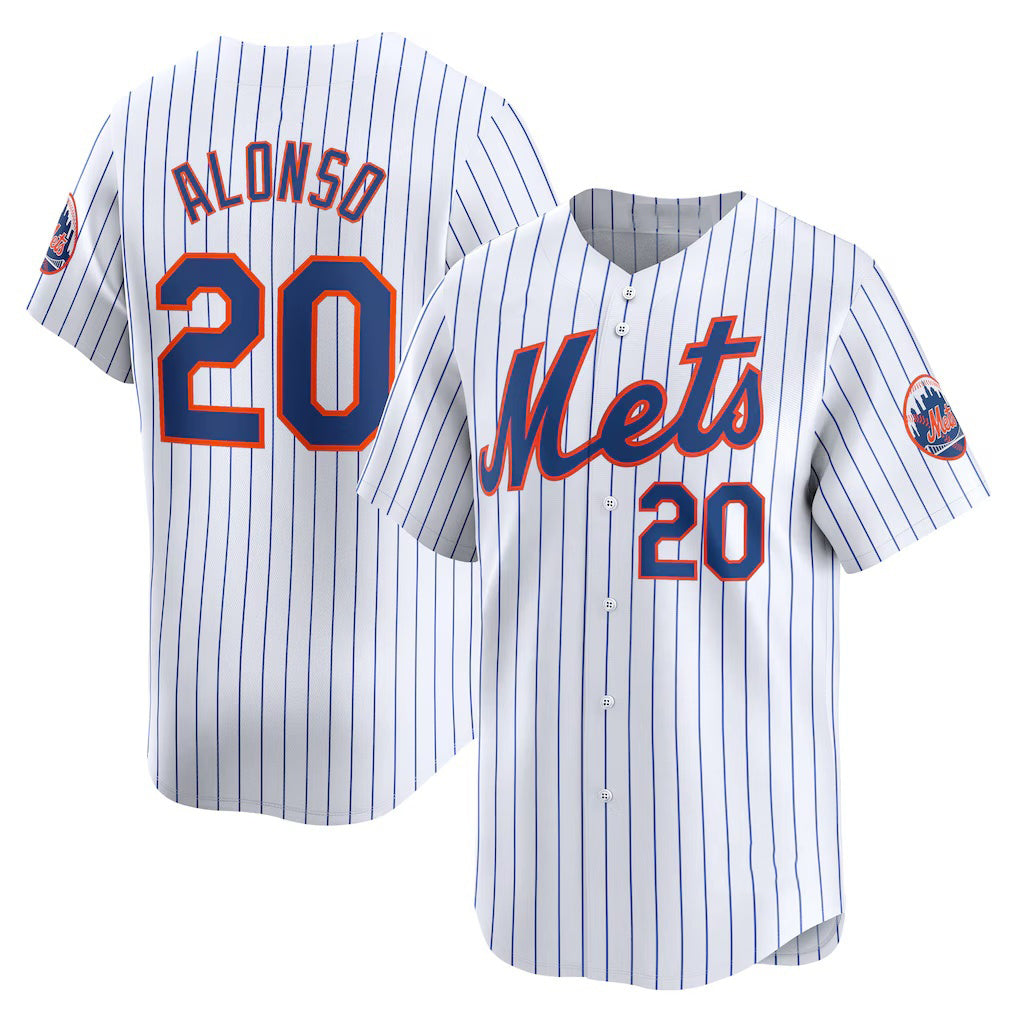 New York Mets #20 Pete Alonso White HeidiMiller Home Limited Player Jersey