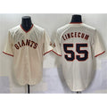 San Francisco Giants #55 Tim Lincecum Cream HeidiMiller 2024 Home Limited Stitched Jersey