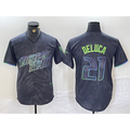 Tampa Bay Rays #21 Jonny DeLuca Charcoal HeidiMiller 2024 City Connect Limited Stitched Jersey 2