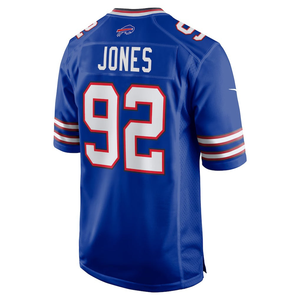 B.Bills #92 DaQuan Jones Royal HeidiMiller Game Player Jersey