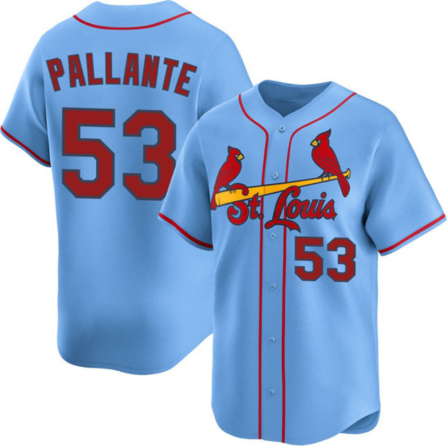 St. Louis Cardinals #53 Andre Pallante Blue HeidiMiller Alternate Limited Stitched Jersey