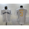 New York Yankees #3 Babe Ruth White HeidiMiller Pinstripe Fashion Cool Base Jersey 2