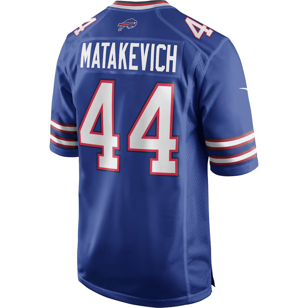 B.Bills #44 Tyler Matakevich Royal HeidiMiller Game Player Jersey