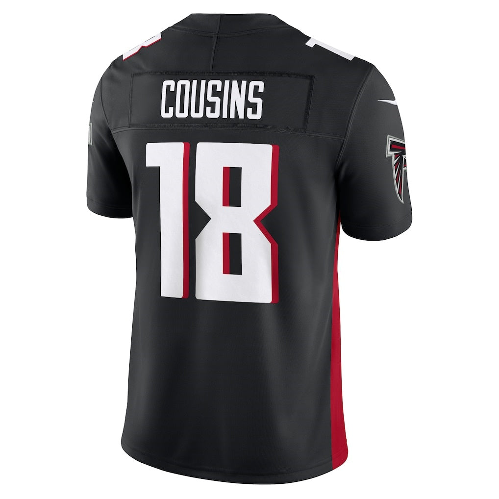 A.Falcons #18 Kirk Cousins Black HeidiMiller Vapor F.U.S.E. Limited Jersey