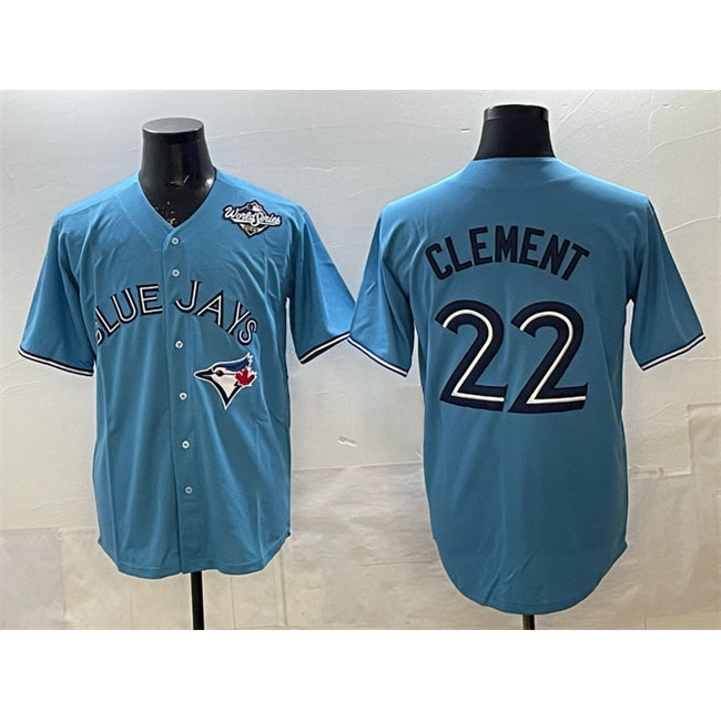 Toronto Blue Jays #22 Ernie Clement Royal HeidiMiller 2025 World Series Cool Base Stitched Jersey