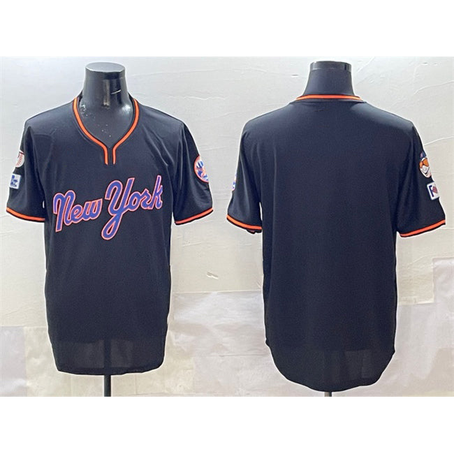 New York Mets Blank Black HeidiMiller 2025 Spring Training Stitched Jersey