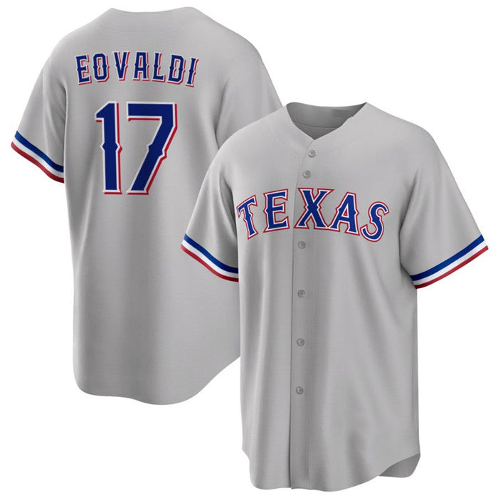 Texas Rangers #17 Nathan Eovaldi Gray HeidiMiller Cool Base Stitched Jersey