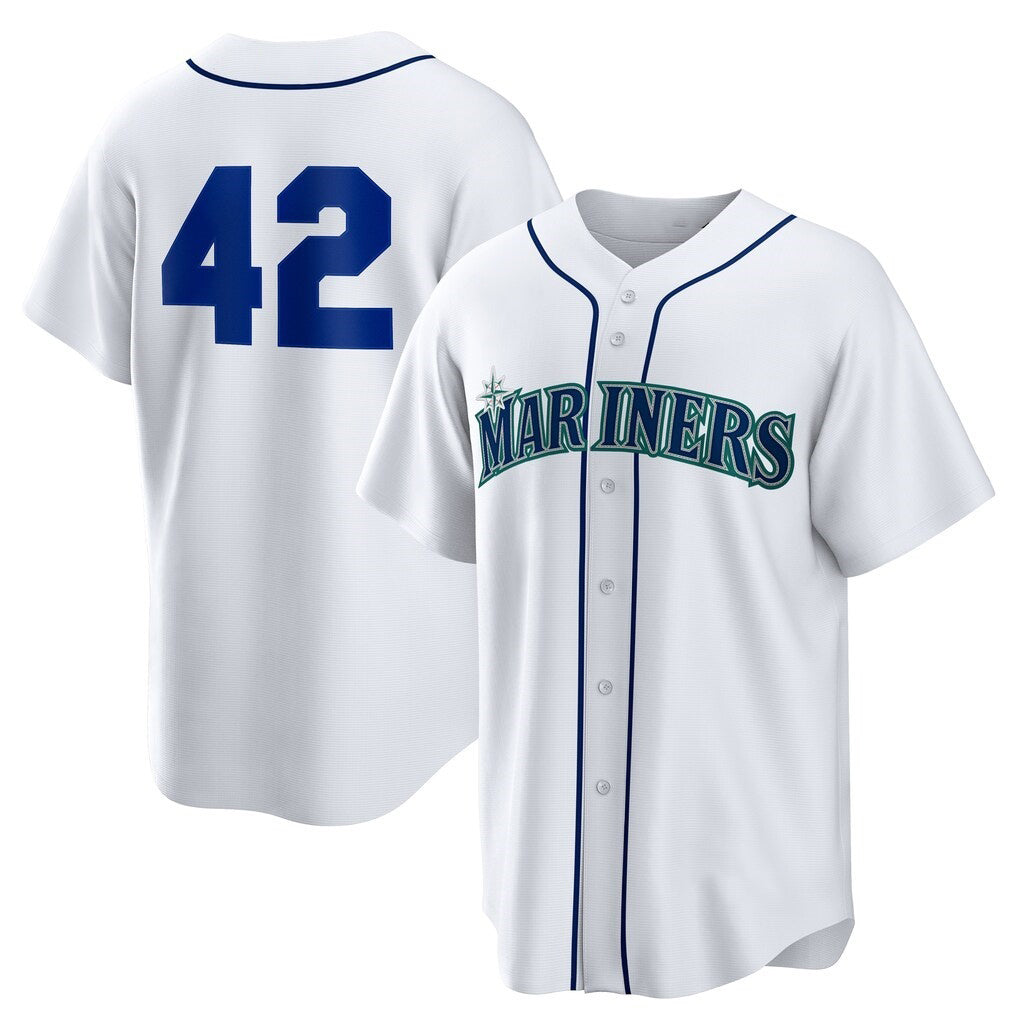 Seattle Mariners #42 Jackie Robinson White HeidiMiller Home 2025 Day Replica Jersey