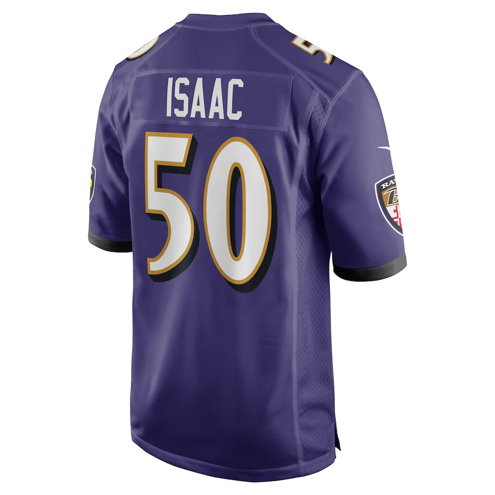B.Ravens #50 Adisa Isaac Purple HeidiMiller Team Game Jersey