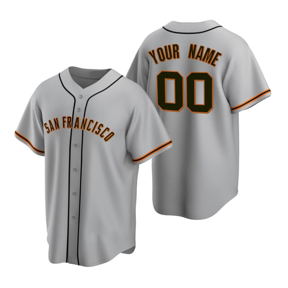 Custom San Francisco Giants Gray HeidiMiller Stitched Cool Base Road Jersey
