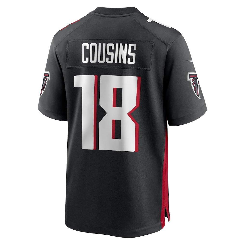 A.Falcons #18 Kirk Cousins Black HeidiMiller Game Player Jersey