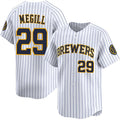 Milwaukee Brewers #29 Trevor Megill White HeidiMiller Alternate Limited Stitched Jersey