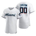 Custom Miami Marlins White HeidiMiller 2020 Stitched Flex Base Jersey