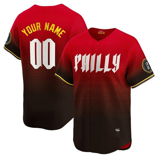 Custom Philadelphia Phillies Active Player Red HeidiMiller 2024 City Connect Limited Stitched Jersey