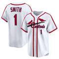 St. Louis Cardinals #1 Ozzie Smith White HeidiMiller Throwback Cooperstown Collection Limited Jersey