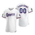 Custom Texas Rangers White HeidiMiller Stitched Flex Base 2020 Home Jersey