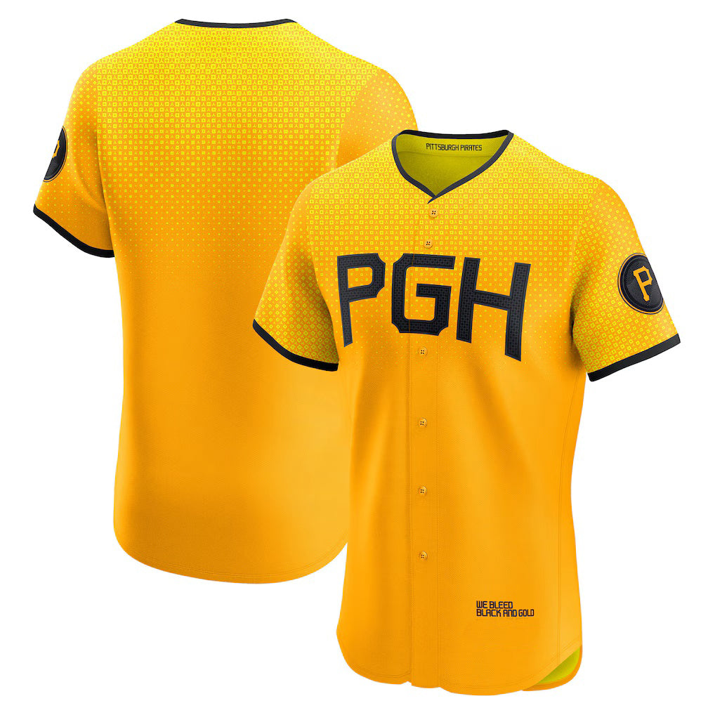 Pittsburgh Pirates Gold HeidiMiller City Connect Elite Jersey