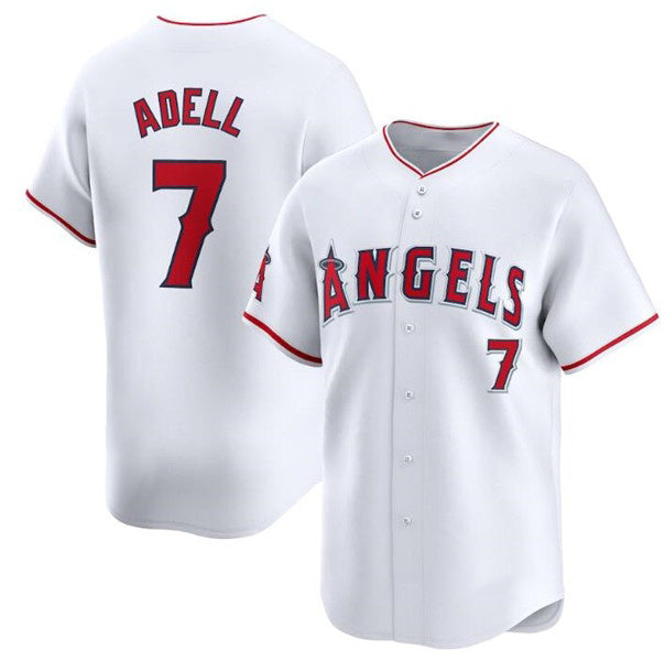 Los Angeles Angels #7 Jo Adell White HeidiMiller Home Limited Stitched Jersey