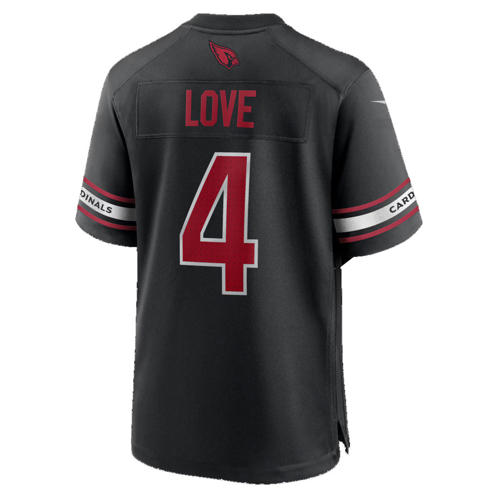 A.Cardinals #4 Jeremiyah Love Black HeidiMiller Alternate Game Player Jersey
