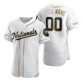 Custom Washington Nationals White HeidiMiller Stitched Flex Base Golden Edition Jersey
