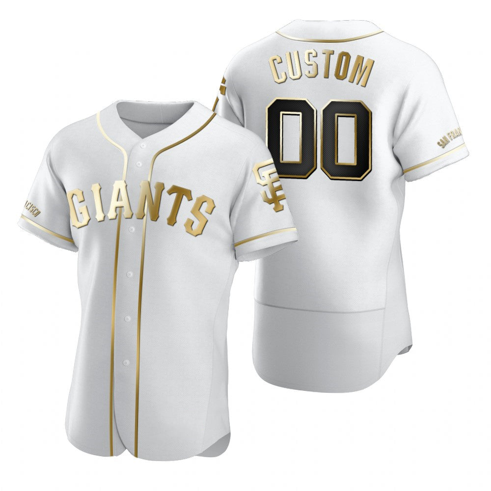 Custom San Francisco Giants White HeidiMiller Stitched Flex Base Golden Edition Jersey