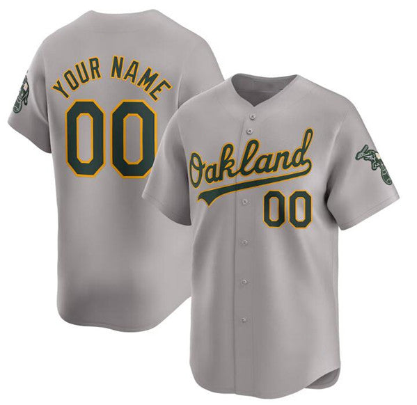 Custom Oakland Athletics Active Player Gray HeidiMiller Away Limited Stitched Jersey