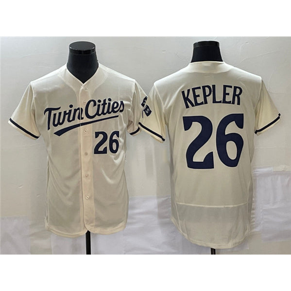 Minnesota Twins #26 Max Kepler Cream HeidiMiller Flex Base Stitched Jersey